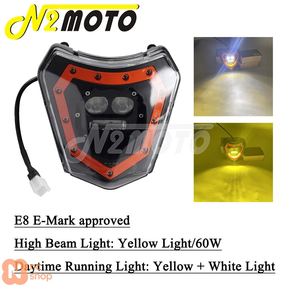 並行輸入品】 バイクモトクロス LED ヘッドライトヘッドライトランプ