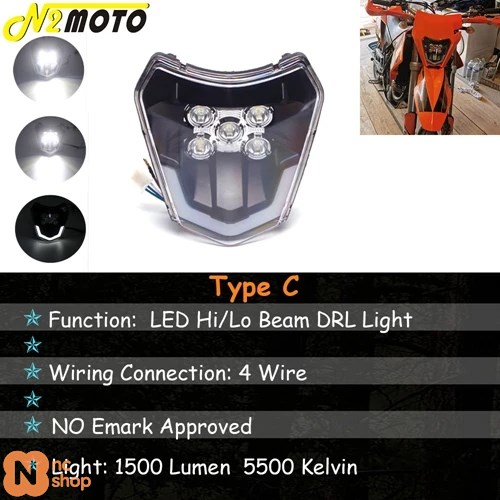 並行輸入品】 バイクモトクロス LED ヘッドライトヘッドライ