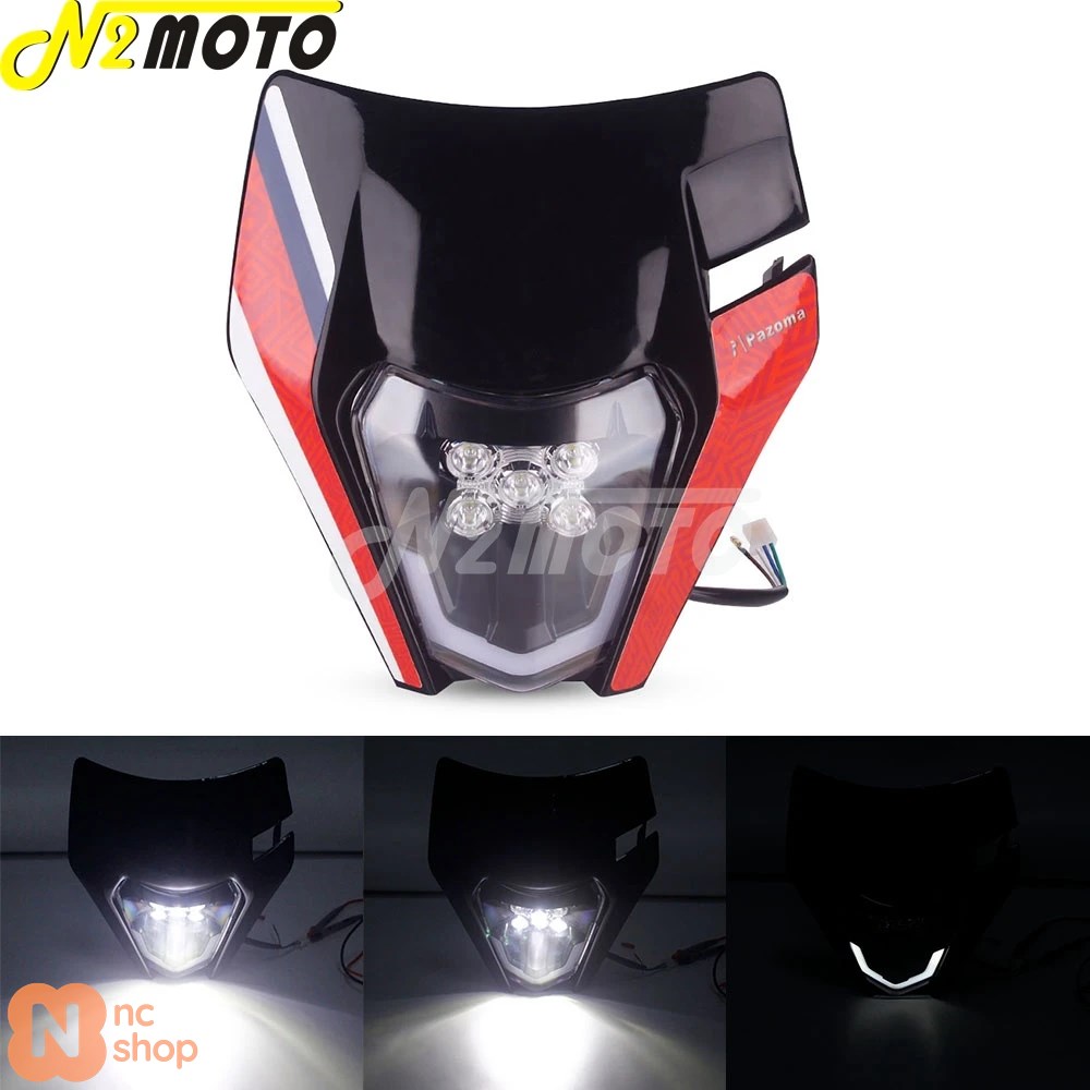 並行輸入品】 モトクロス ダートバイク LED ヘッドライト デュアル