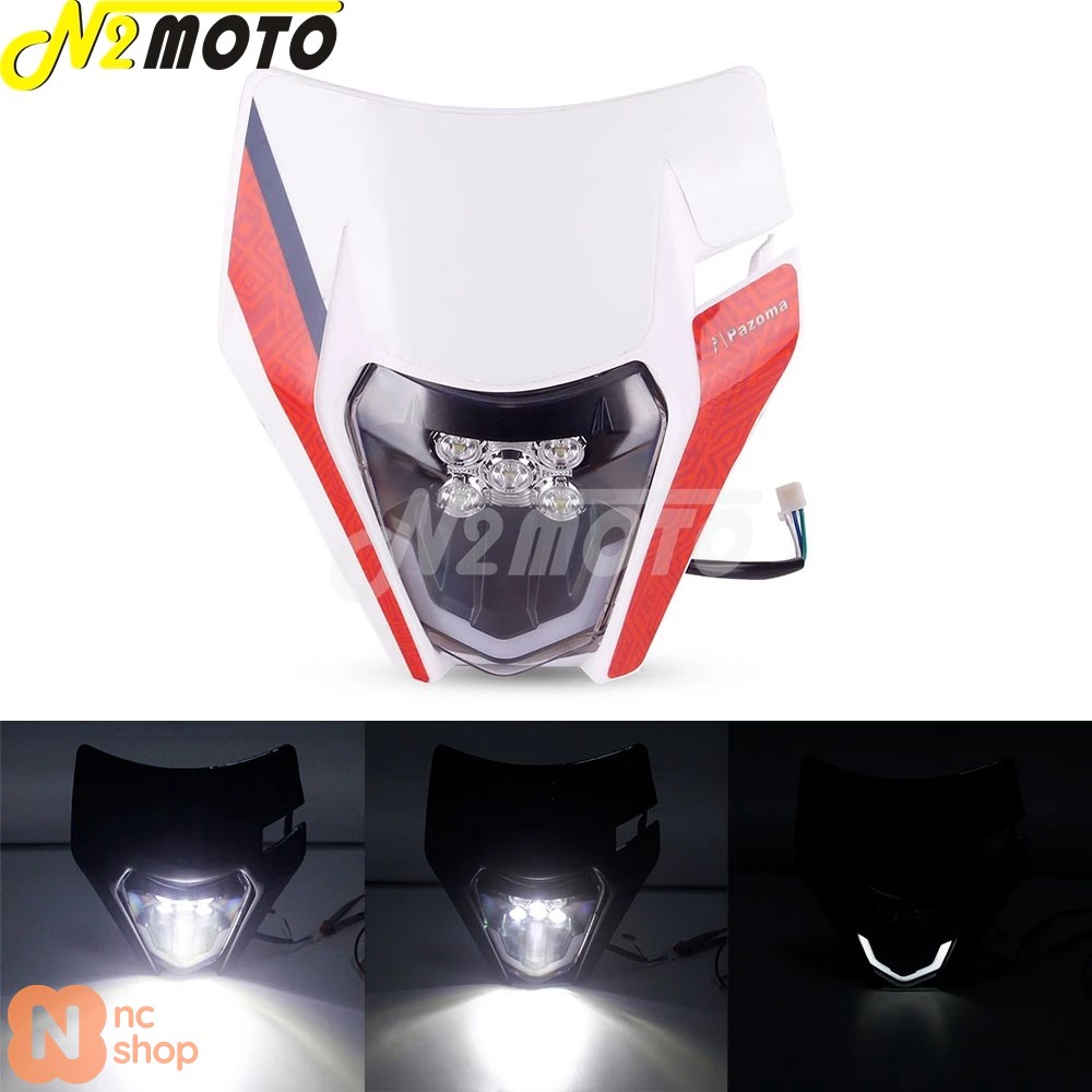 モトクロス ダートバイク LED ヘッドライト デュアルスポーツ用