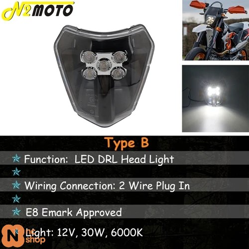 並行輸入品】 LEDヘッドライト モトクロス デュアルスポーツ オフ