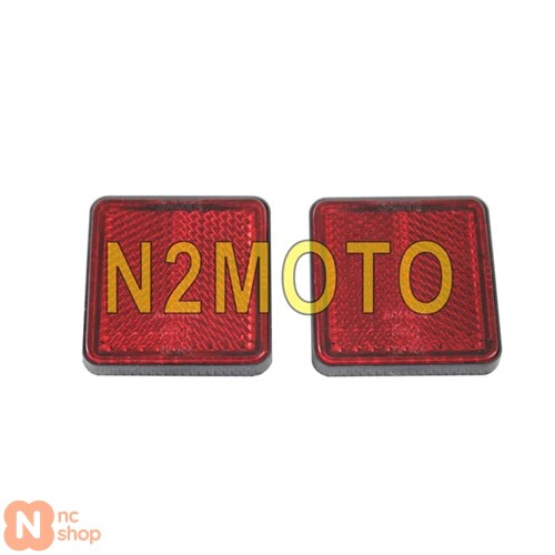 並行輸入品】 5CM スクエア 青 赤 白 2個入り ハザード 安全反射板