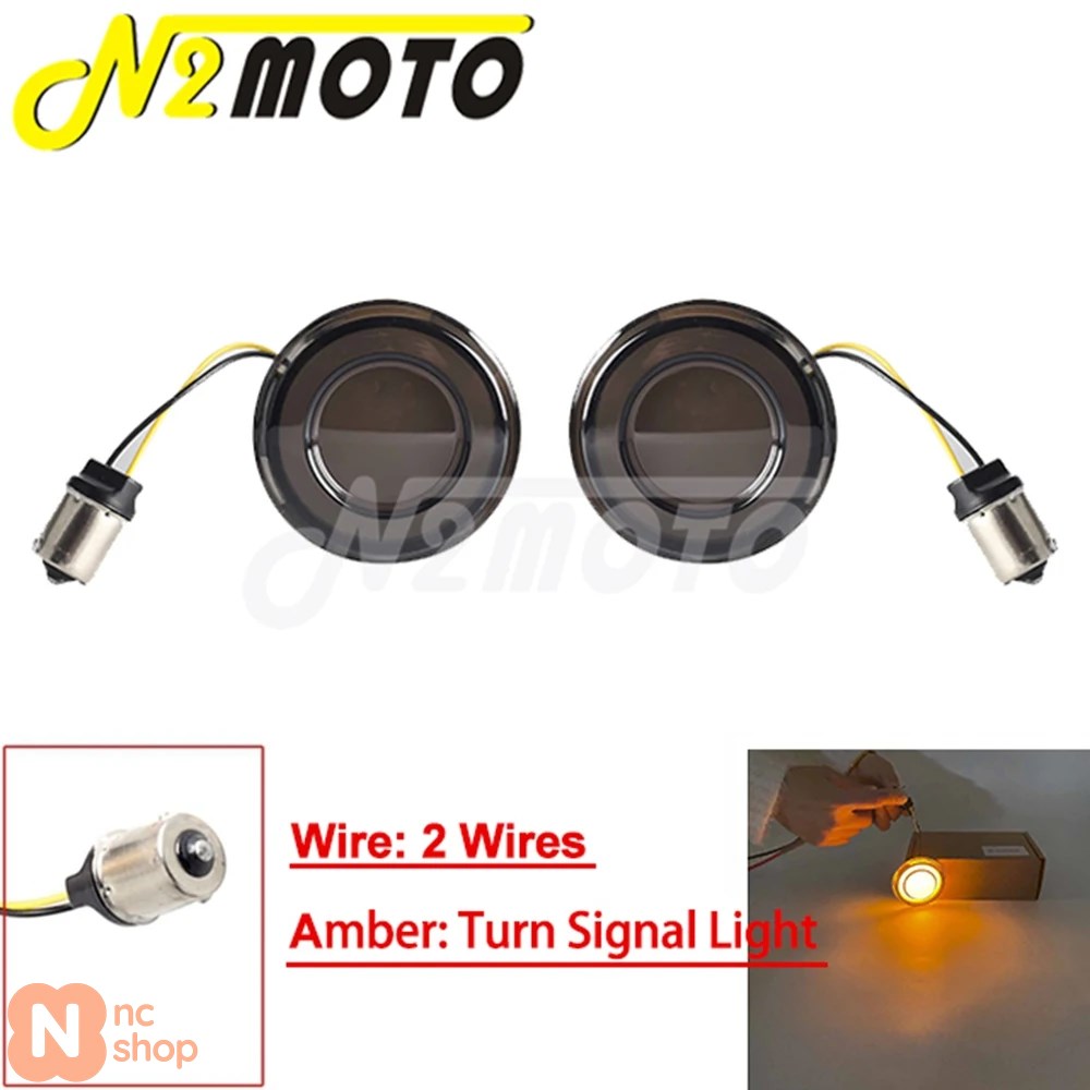 バイク用アンバーLEDウィンカーライト ハーレー用ダイナ