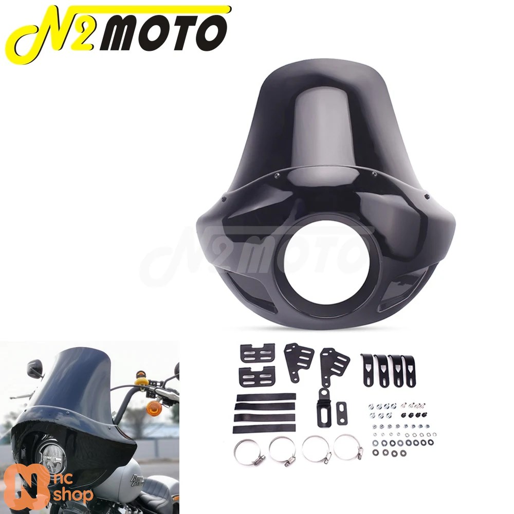 並行輸入品】 5 3/4インチ バイク用ブラックヘッドライトマスク