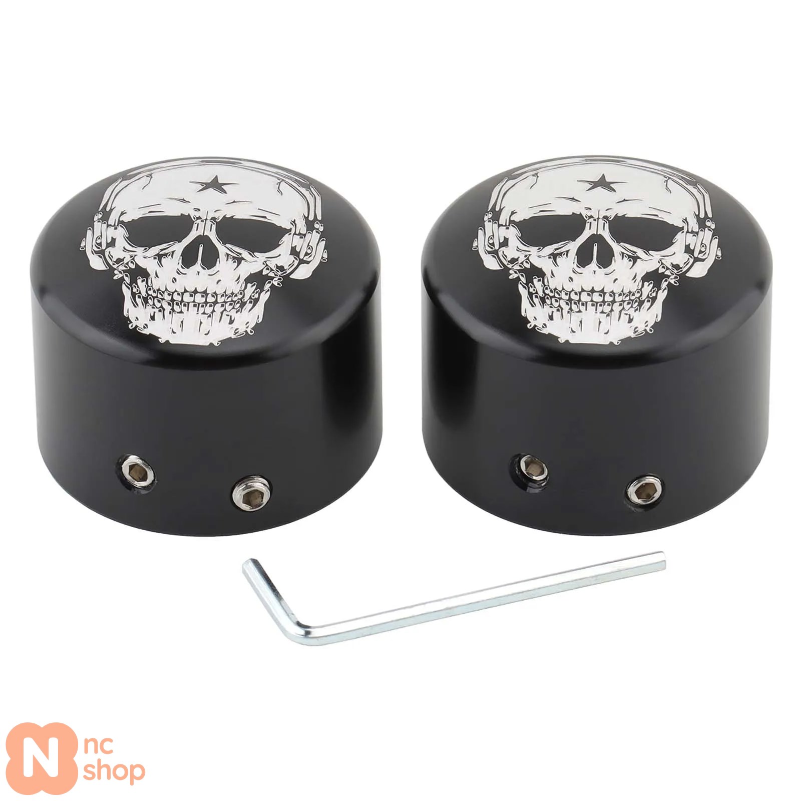 スカル フロントアクスルナットカバー - Harley Davidson