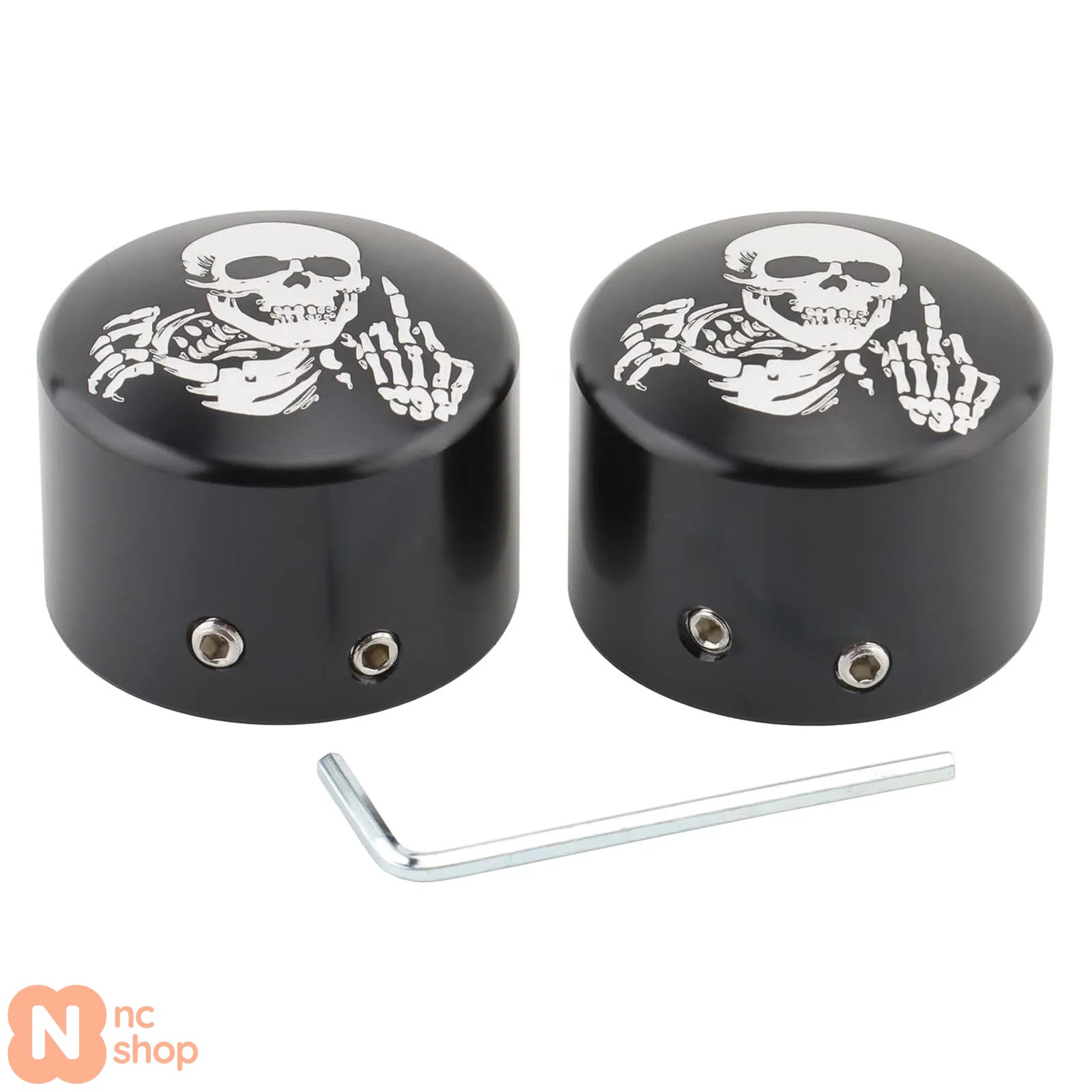 ハーレー スカル フロントアクスルナットカバー ハーレー用スカルフロントアクスルナットカバーキャップボルト