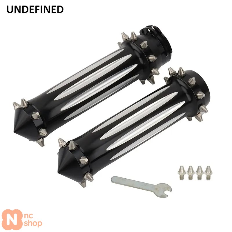 並行輸入品】 25MM 1インチ バイク用ハンドルバーグリップ CNCスパイク