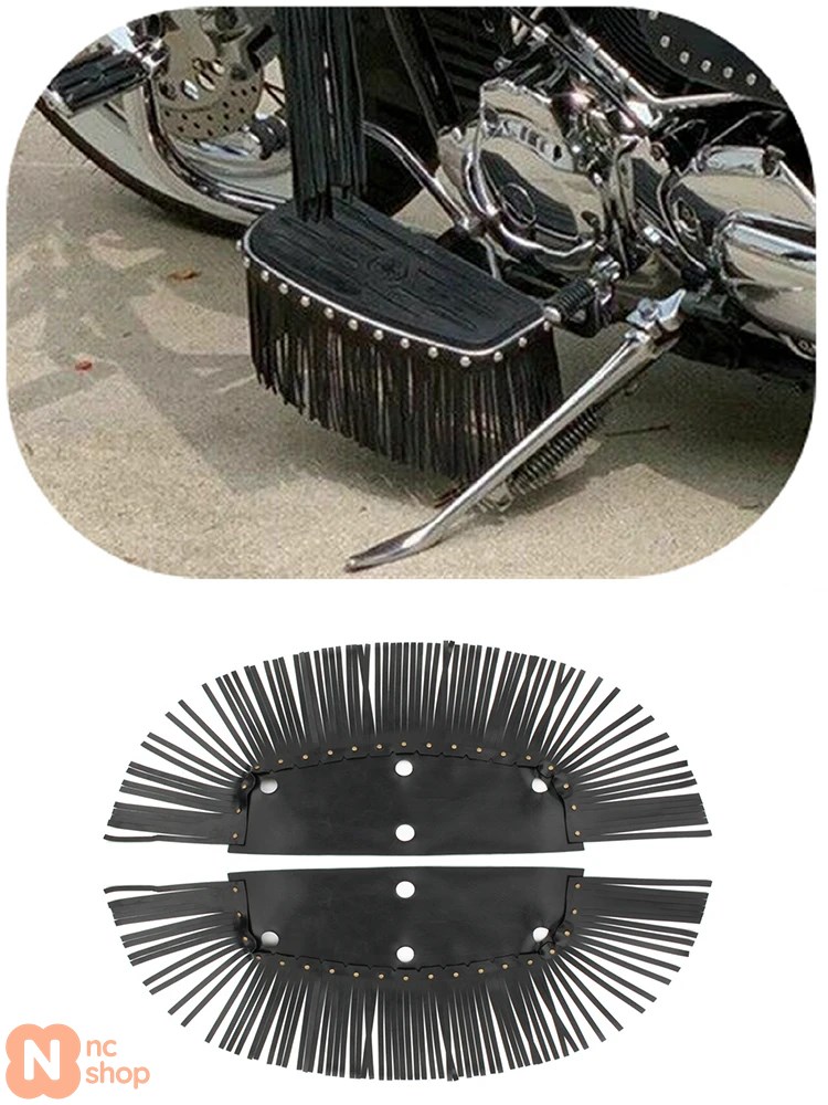 並行輸入品】 バイク用フロアボード フリンジPUレザービンテージ