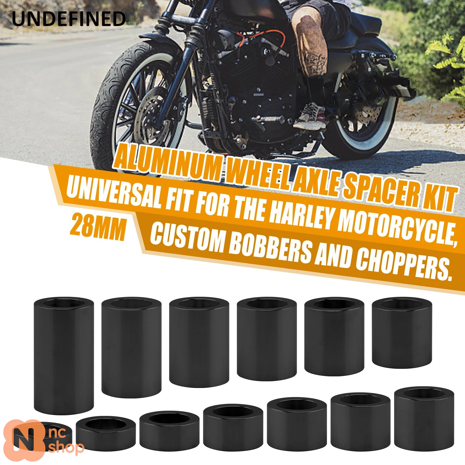 並行輸入品】 バイク用 13ピース ホイールスペーサー 1インチアクスル