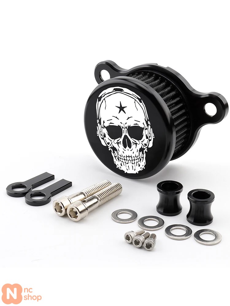 並行輸入品】 バイク用スカルエアフィルタークリーナー