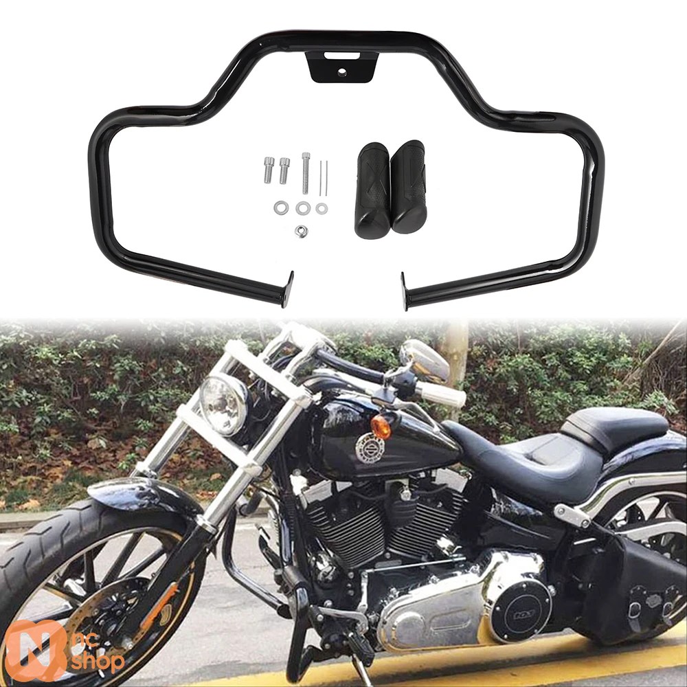 並行輸入品】 バイク ブラック 口ひげ エンジン ガード クラッシュ