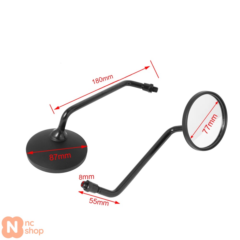 並行輸入品】 バイク 丸型ブラックリアビューサイドミラー ホンダ