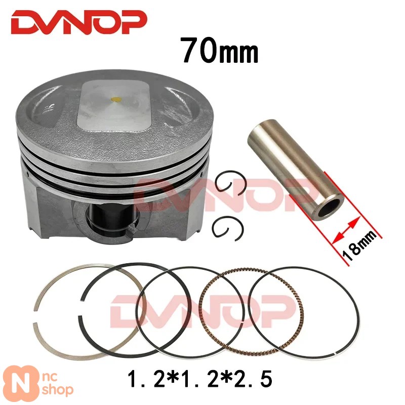 並行輸入品】 バイク 70MM ピストン 18MM ピンリング 1.2*1.2*2.5MM
