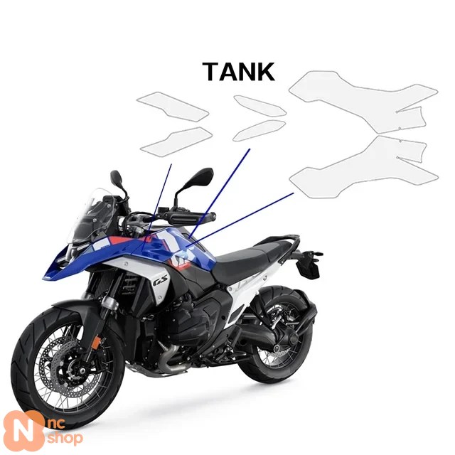 【並行輸入品】 BMW R 1300GS R 1300 GS 2023 2024 PPFクリアバイク 塗装保護フィルム TPUボディ アンチスクラッチステッカーの画像