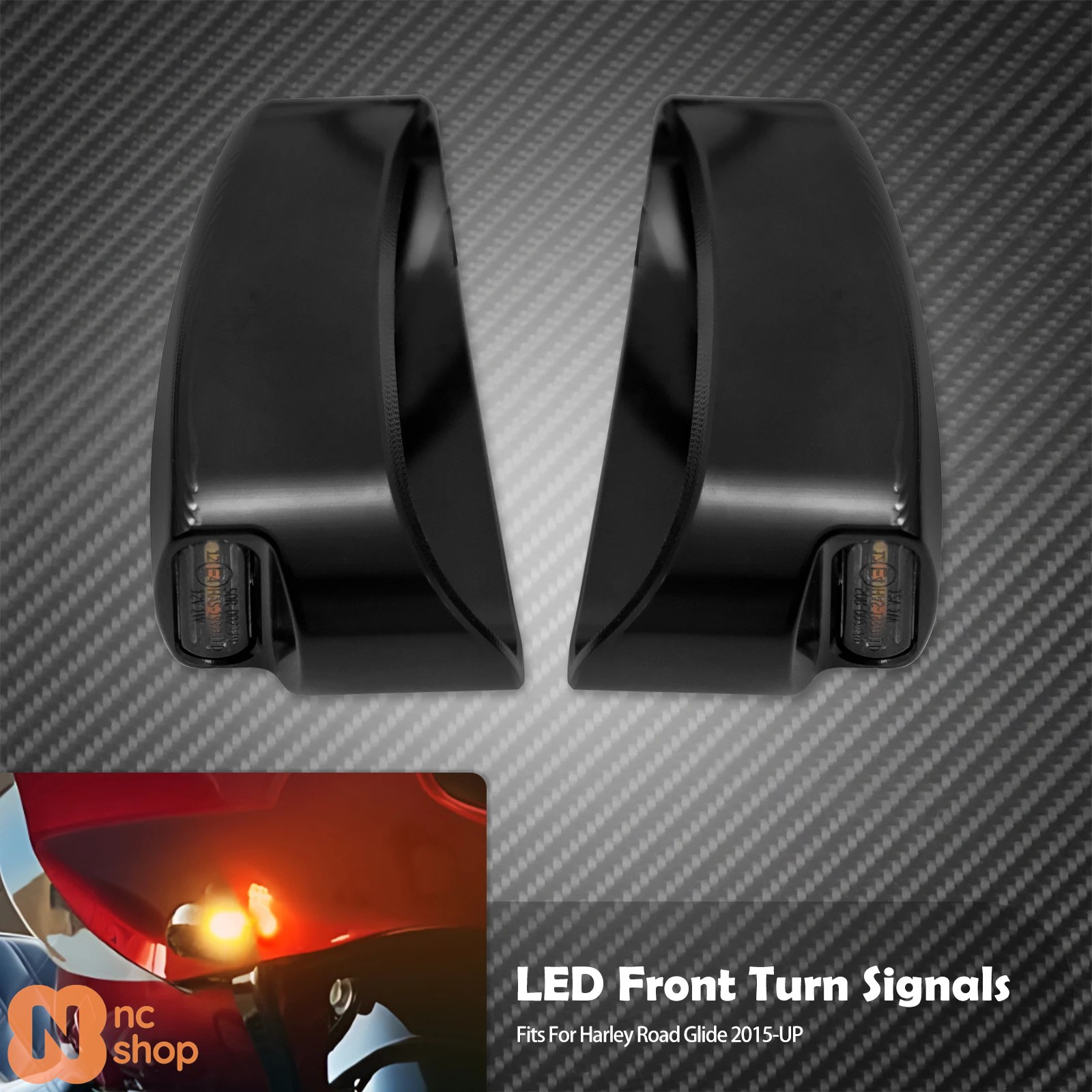 【並行輸入品】 ハーレー ツーリング ロードグライド FLTRX FLTRXS スペシャル 2015年式 FLTRK バイク Eマーク LEDライト フロントウィンカーインジケーターラ_1