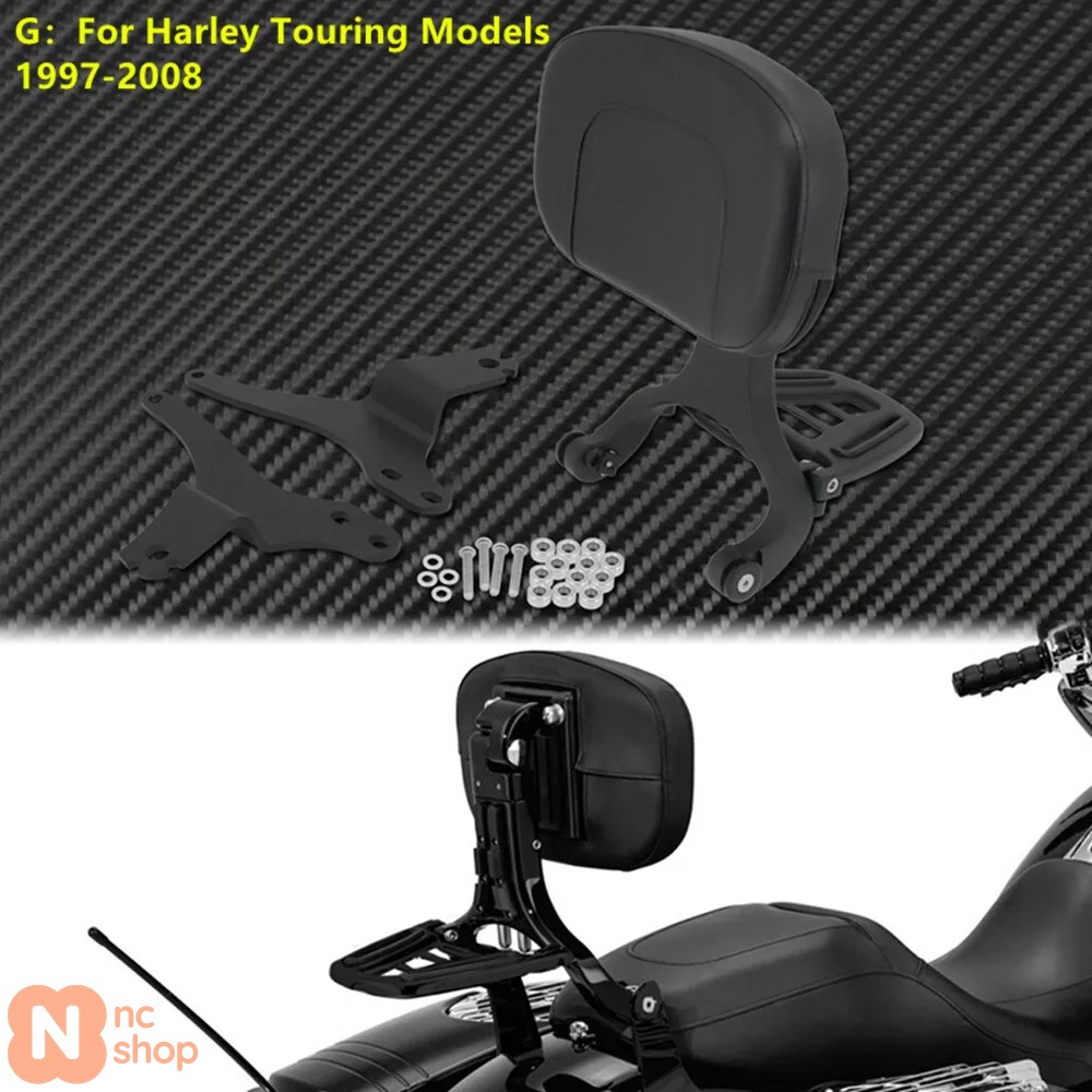 【並行輸入品】 バイク 調整可能 多目的 運転手 ピリオンシート ハーレー ツーリング ELECTRA GLIDE LOW RIDER ソフテイル FLSTC HERITAGEの画像