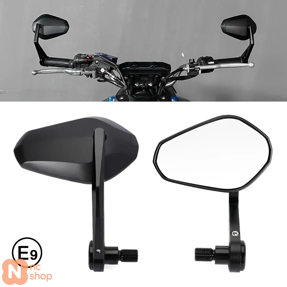 【並行輸入品】 バーエンドミラー ヤマハ MT07 MT09 MT10 SP FZ1 FZ6 XJ6 XSR 700 TDM 900 T-MAX 530 560 バイク ハンドルバーサイドバックミラー_1