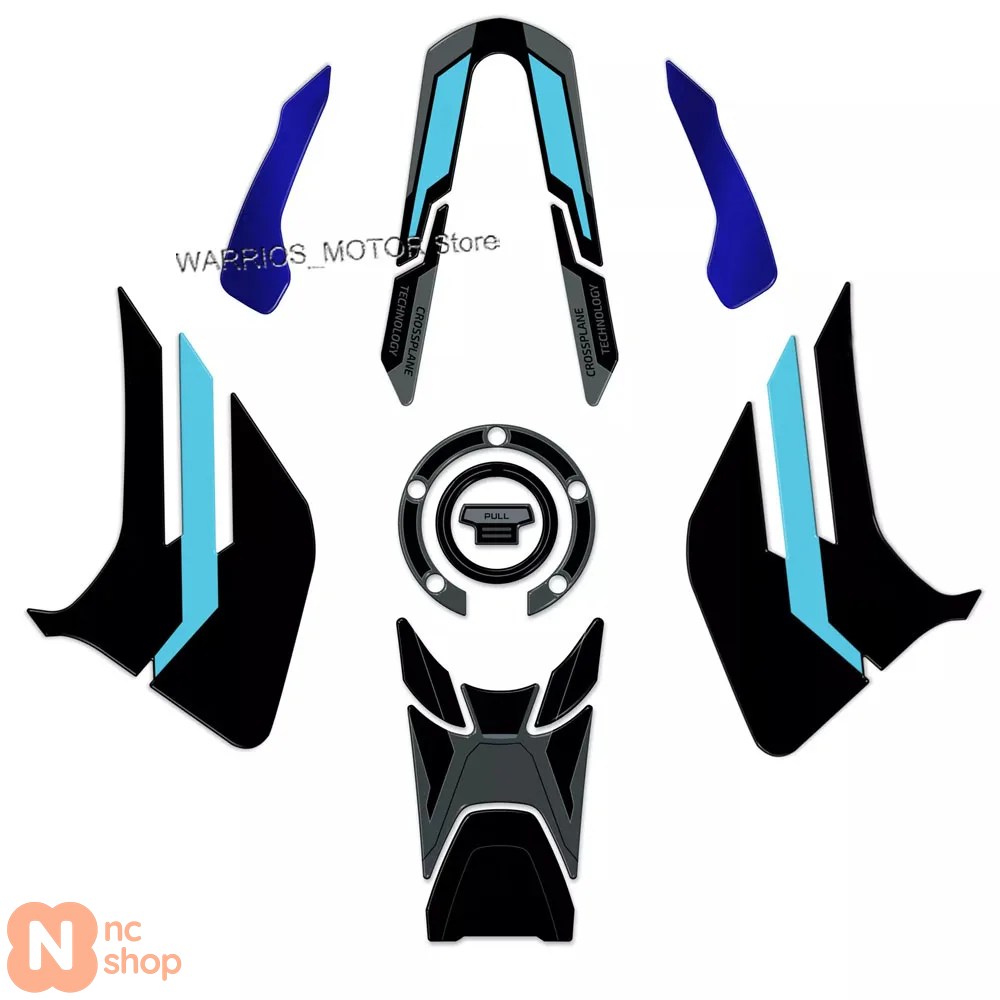 【並行輸入品】 ヤマハ MT 07 2024年 3Dエポキシ樹脂ステッカーキットの画像