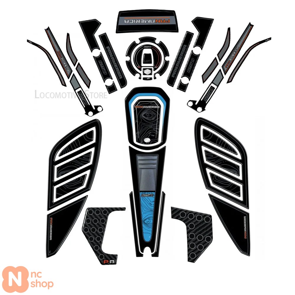 【並行輸入品】 パンアメリカ1250用アクセサリー 3Dゲルエポキシ樹脂ステッカー タンクパッド保護キット ハーレーダビッドソン用 パンアメリカ1250 2020-2023_14