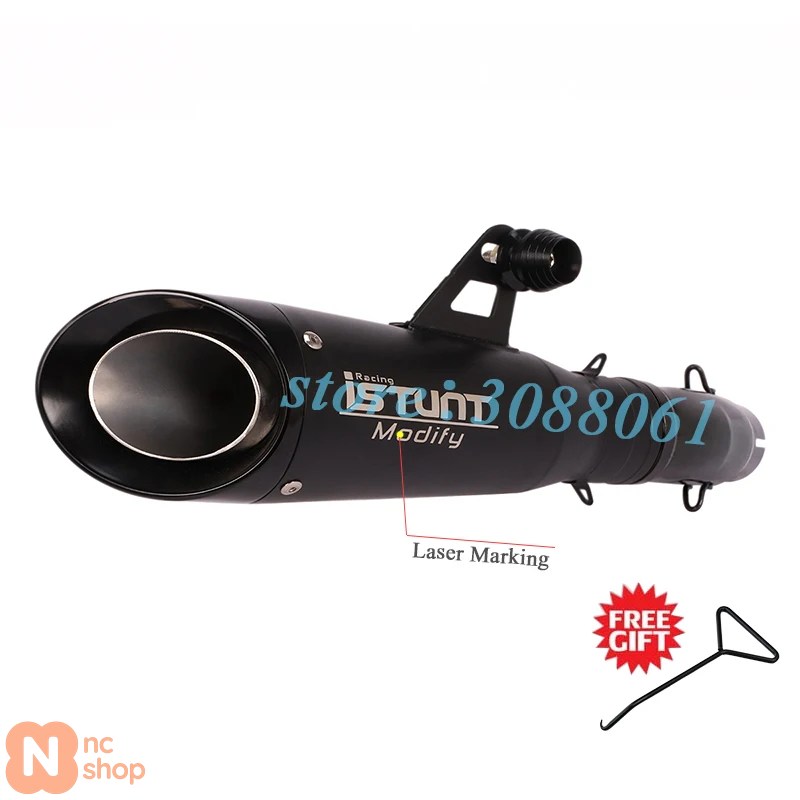 並行輸入品】 バイク 二輪 ブラック エキゾースト ISTUNT マフラー