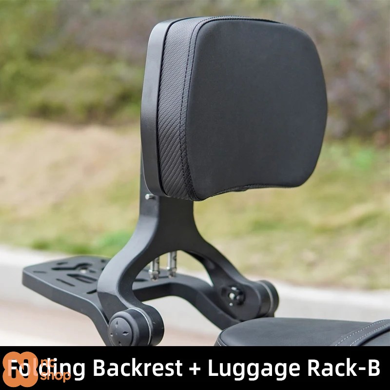 ブランド登録なし - 【並行輸入品】 マルチパーパス 自動二輪車 二輪 折りたたみ式バックレスト リアラゲッジラック レザートラベルバッグ サドルバッグブラケット QJMOTOR SRV600 FLA