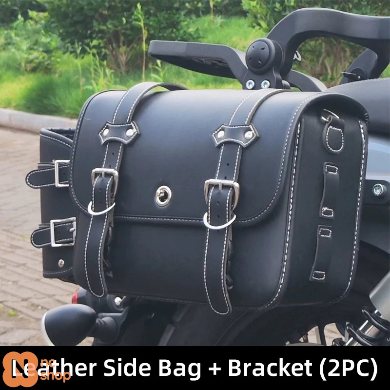 ブランド登録なし - 【並行輸入品】 マルチパーパス 自動二輪車 二輪 折りたたみ式バックレスト リアラゲッジラック レザートラベルバッグ サドルバッグブラケット QJMOTOR SRV600 FLA