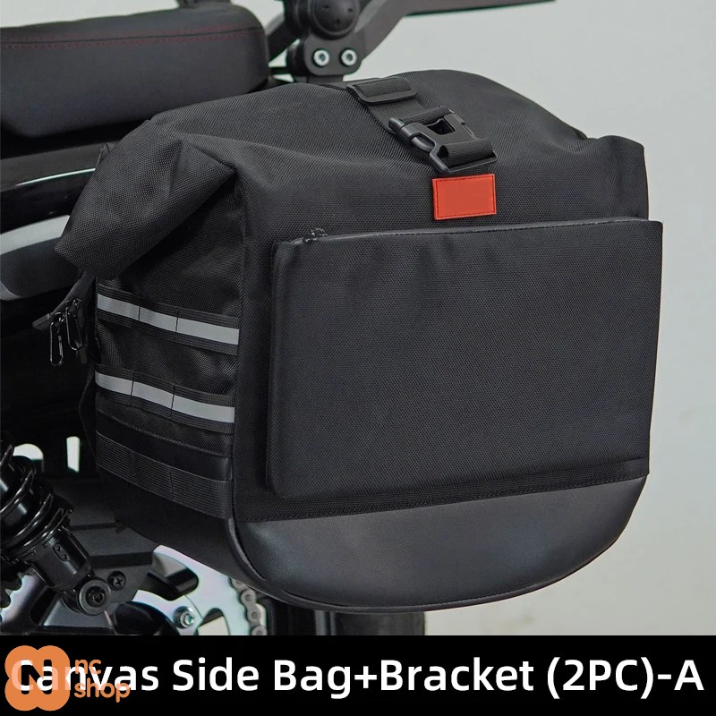 ブランド登録なし - 【並行輸入品】 マルチパーパス 自動二輪車 二輪 折りたたみ式バックレスト リアラゲッジラック レザートラベルバッグ サドルバッグブラケット QJMOTOR SRV600 FLA