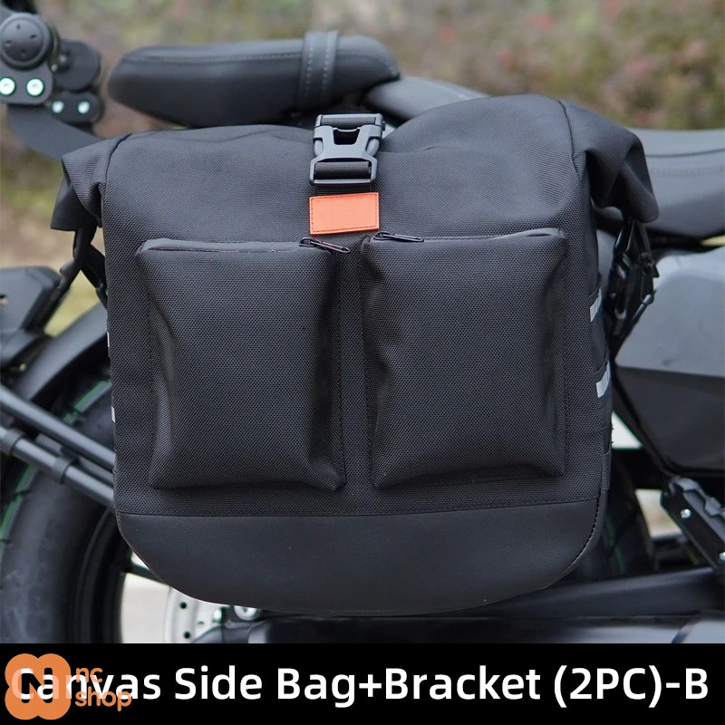 ブランド登録なし - 【並行輸入品】 マルチパーパス 自動二輪車 二輪 折りたたみ式バックレスト リアラゲッジラック レザートラベルバッグ サドルバッグブラケット QJMOTOR SRV600 FLA