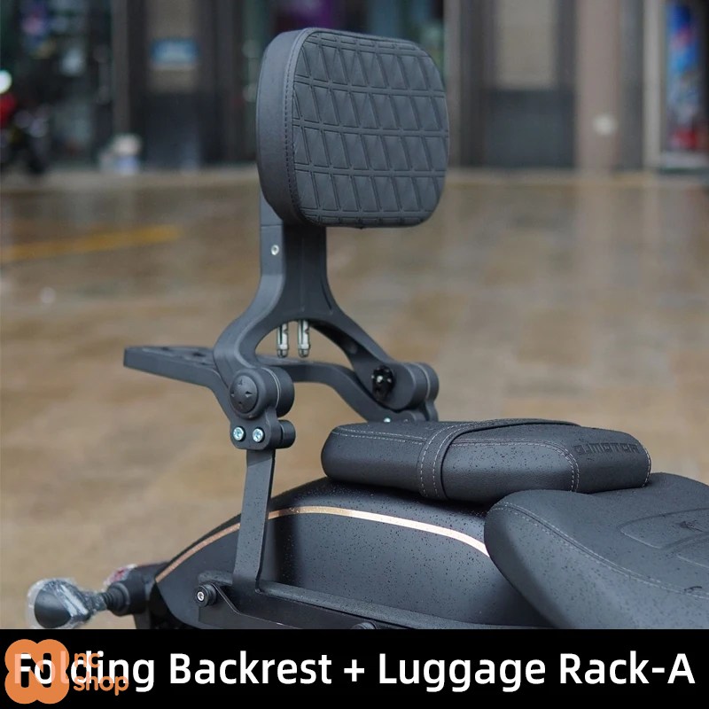 ブランド登録なし - 【並行輸入品】 マルチパーパス 自動二輪車 二輪 折りたたみ式バックレスト リアラゲッジラック レザートラベルバッグ サドルバッグブラケット QJMOTOR SRV600 FLA