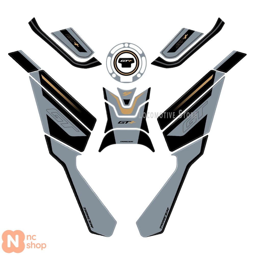 【並行輸入品】 ニュー トレーサー 9GT+ アクセサリー タンクパッド バイク 3D タンクサイドプロテクションステッカー トレーサー 9 GT+ 2023-2024年式_13