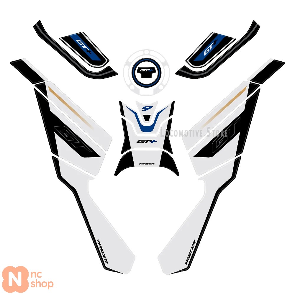 【並行輸入品】 ニュー トレーサー 9GT+ アクセサリー タンクパッド バイク 3D タンクサイドプロテクションステッカー トレーサー 9 GT+ 2023-2024年式_14