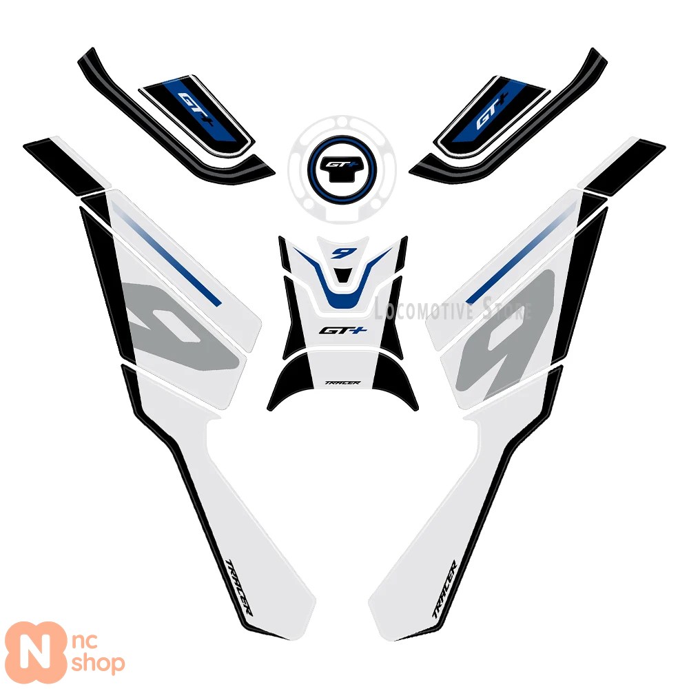 【並行輸入品】 ニュー トレーサー 9GT+ アクセサリー タンクパッド バイク 3D タンクサイドプロテクションステッカー トレーサー 9 GT+ 2023-2024年式_16