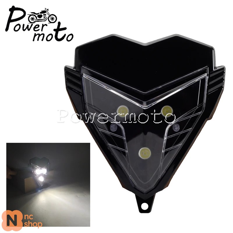 【並行輸入品】モトクロス LEDヘッドライト 汎用 ホンダ ヤマハ デュアルスポーツ ダート ストリートバイク エンドゥーロ スーパーモト ヘッドランプ_2
