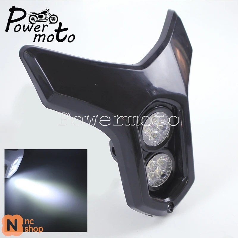 【並行輸入品】モトクロス LEDヘッドライト 汎用 ホンダ ヤマハ デュアルスポーツ ダート ストリートバイク エンドゥーロ スーパーモト ヘッドランプ_3
