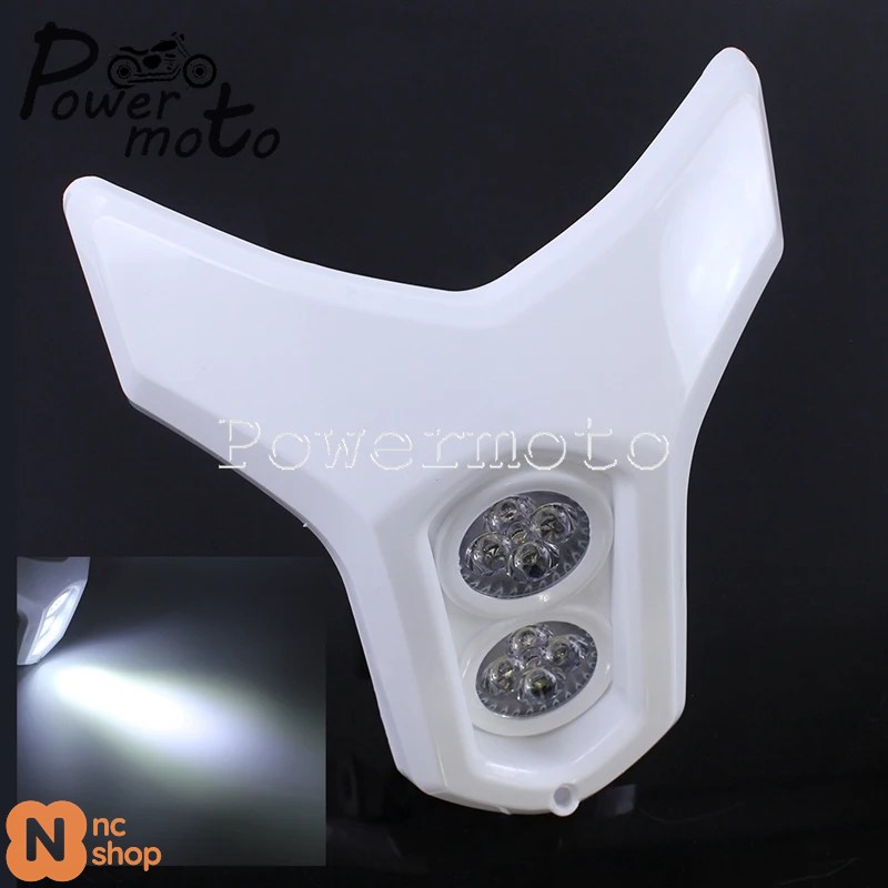 【並行輸入品】モトクロス LEDヘッドライト 汎用 ホンダ ヤマハ デュアルスポーツ ダート ストリートバイク エンドゥーロ スーパーモト ヘッドランプ_4