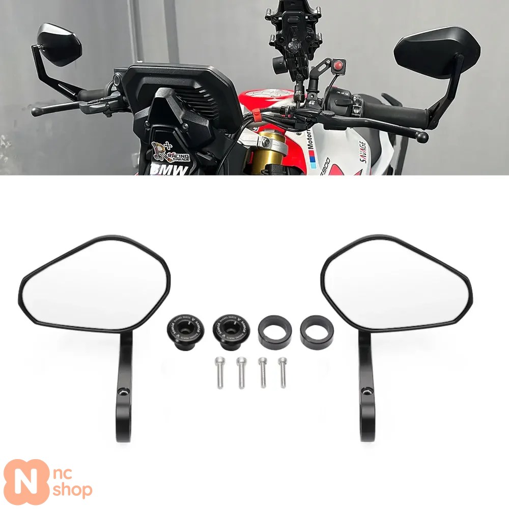 ブランド登録なし - 【並行輸入品】S1000R F900R R1300R 自動二輪車 バーエンドサイドミラー BMW R1200R R1250R R1250RS R1250 C400X 2018-2024 ハンドルバーリアビューミラー