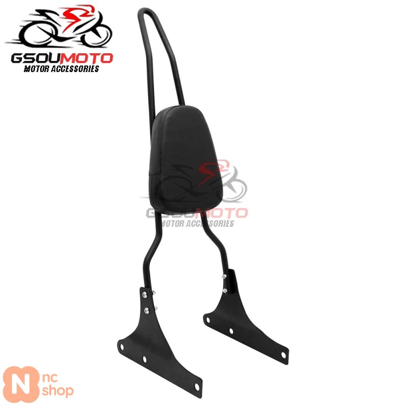 【並行輸入品】バイク用リアパッセンジャーバックレストシシーバー ハーレーソフテイル FLST デラックスヘリテージナイトトレインファットボーイカスタムス_1