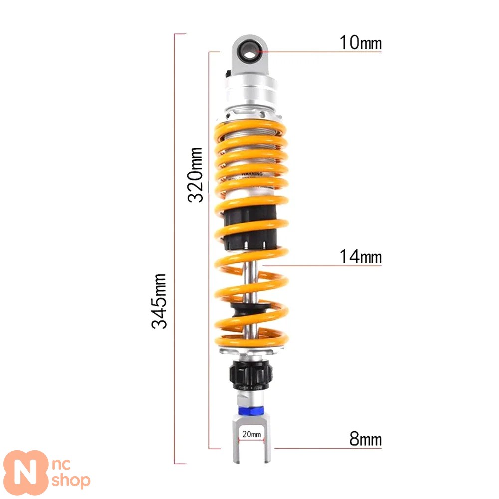 並行輸入品】1個 汎用 320MM/340MM/360MM バイクリアダンピング調整