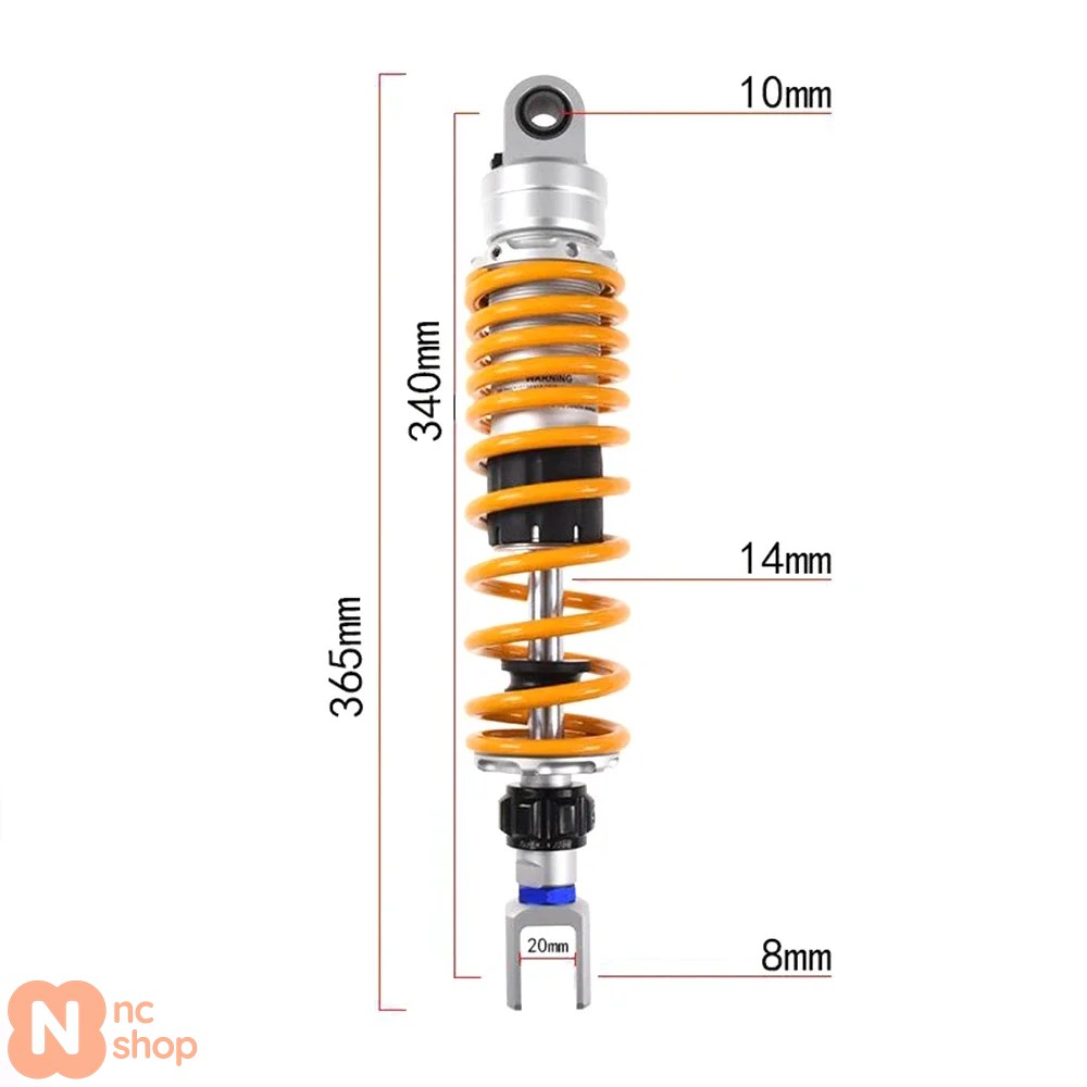並行輸入品】1個 汎用 320MM/340MM/360MM バイクリアダンピング調整