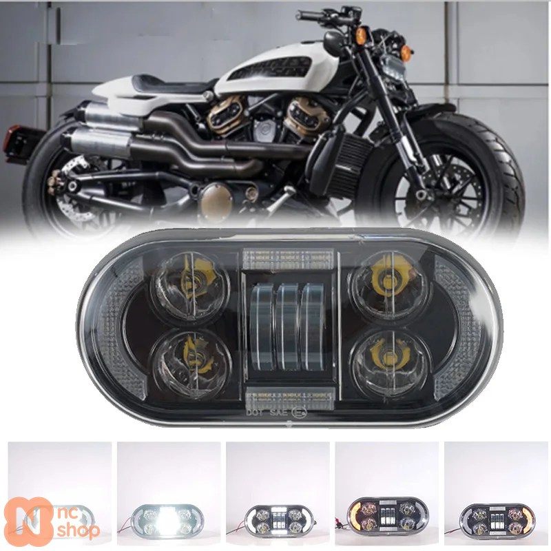 【並行輸入品】ハーレースポーツスターS 1250 2021 2022 S1250 バイクLEDヘッドライト フロントドライビングライト 白色DRL アンバー信号 エンジェルアイズ_1