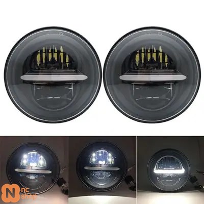 ブランド登録なし - 【並行輸入品】2個ウィンカー 5.75in LED前照灯月暈 トライアンフロケットIII 3＆迅速さトリプル＆表どおりトリプル＆サンダー5 3/4in