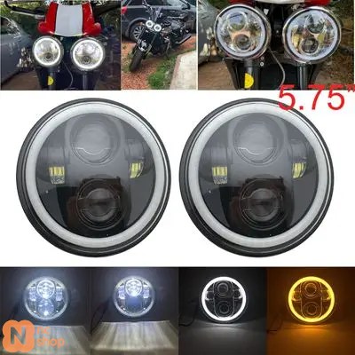 ブランド登録なし - 【並行輸入品】2個ウィンカー 5.75in LED前照灯月暈 トライアンフロケットIII 3＆迅速さトリプル＆表どおりトリプル＆サンダー5 3/4in