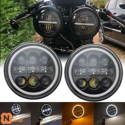 ブランド登録なし - 【並行輸入品】2個ウィンカー 5.75in LED前照灯月暈 トライアンフロケットIII 3＆迅速さトリプル＆表どおりトリプル＆サンダー5 3/4in