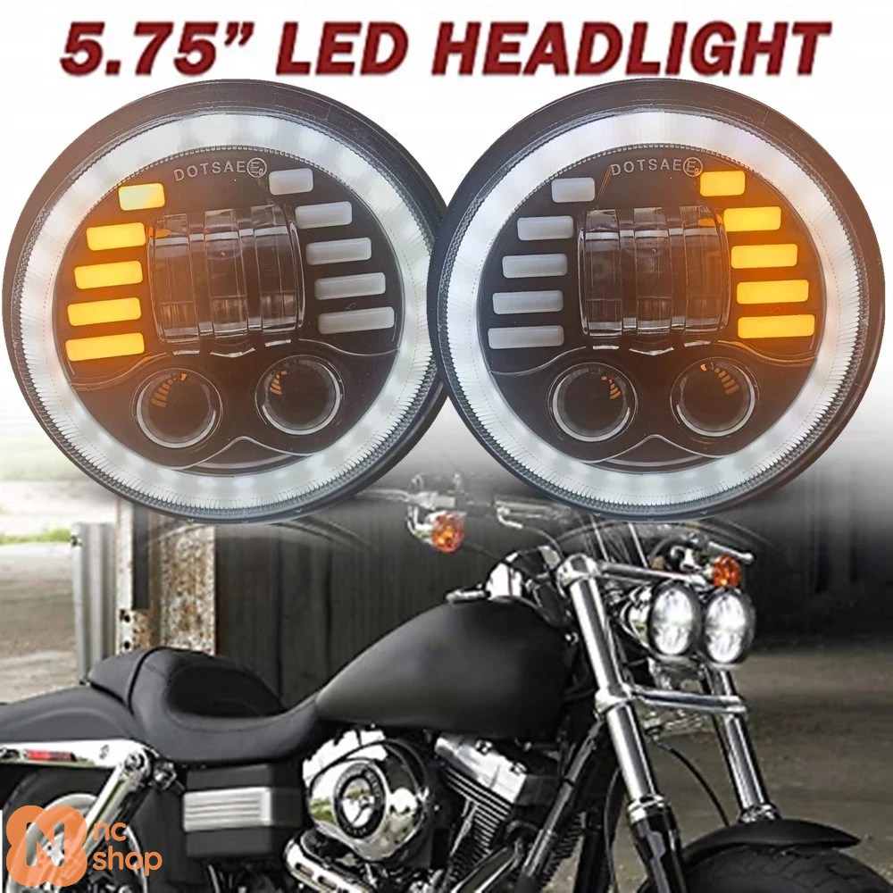 ブランド登録なし - 【並行輸入品】2個ウィンカー 5.75in LED前照灯月暈 トライアンフロケットIII 3＆迅速さトリプル＆表どおりトリプル＆サンダー5 3/4in