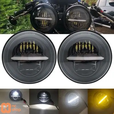 ブランド登録なし - 【並行輸入品】2個ウィンカー 5.75in LED前照灯月暈 トライアンフロケットIII 3＆迅速さトリプル＆表どおりトリプル＆サンダー5 3/4in
