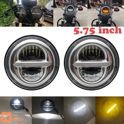 ブランド登録なし - 【並行輸入品】2個ウィンカー 5.75in LED前照灯月暈 トライアンフロケットIII 3＆迅速さトリプル＆表どおりトリプル＆サンダー5 3/4in