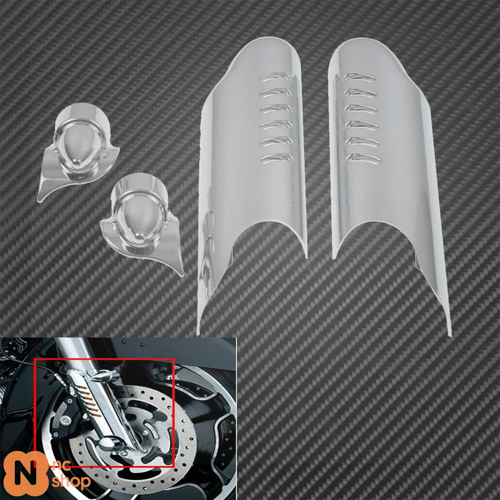 並行輸入品】バイク用ロワーフォークレッグカバー ハーレー ツーリング 