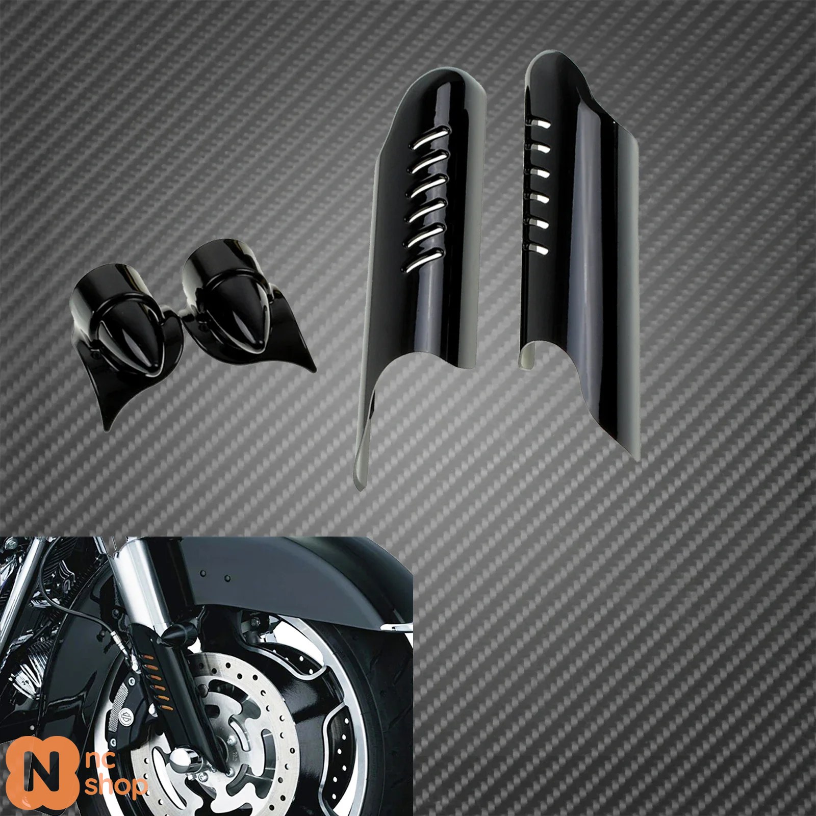 並行輸入品】バイク用ロワーフォークレッグカバー ハーレー ツーリング 