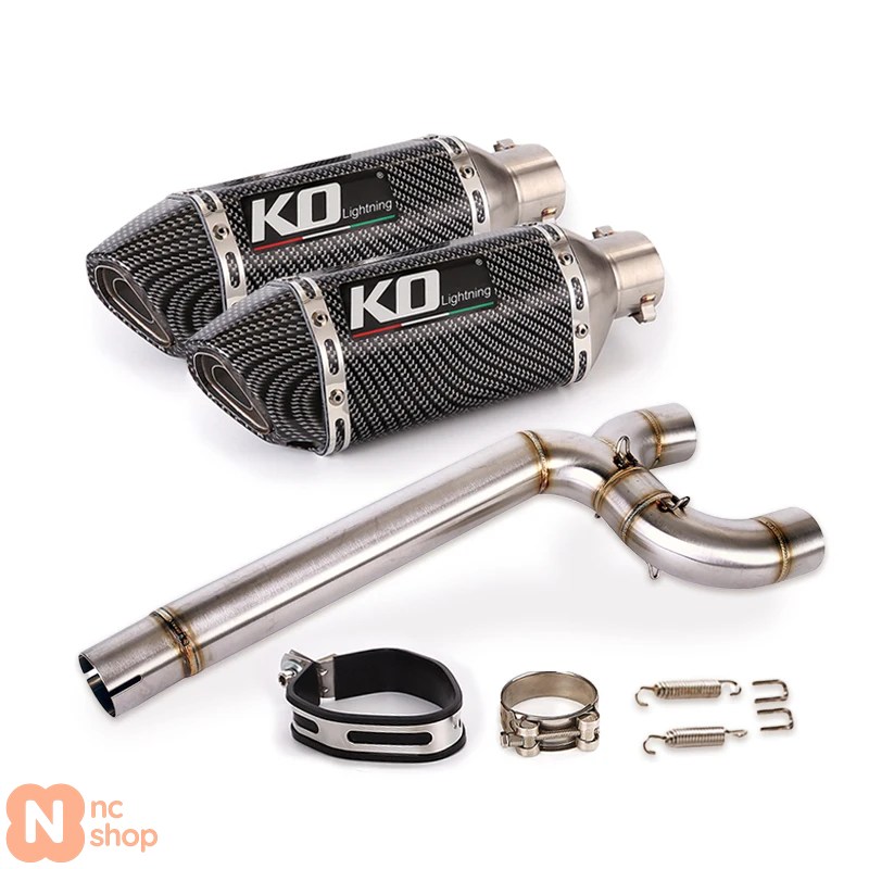 【並行輸入品】スリップオンバイクエキゾーストシステムミッドパイプリリンク51MMコンテンドビーディーキラーヤマハFZ6 FZ6N FZ6S 2004-2011 2005 2006 2007の画像