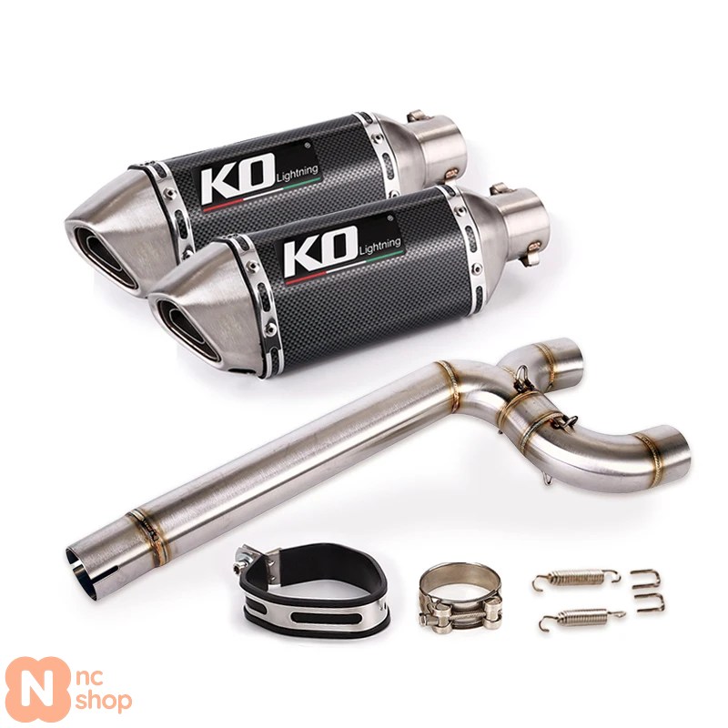 【並行輸入品】スリップオンバイクエキゾーストシステムミッドパイプリリンク51MMコンテンドビーディーキラーヤマハFZ6 FZ6N FZ6S 2004-2011 2005 2006 2007の画像